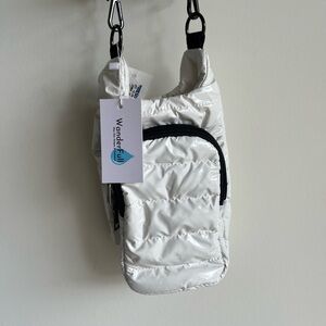 Wanderfull Hydrobag White Quilted Bag with Black Details - NEW